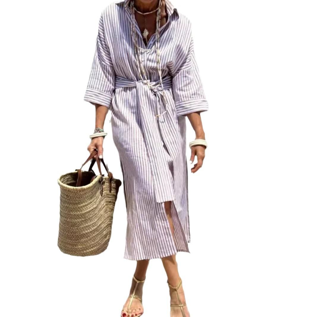 Gina - Robe d'été rayée
