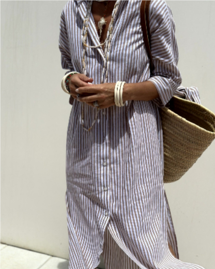Gina - Robe d'été rayée