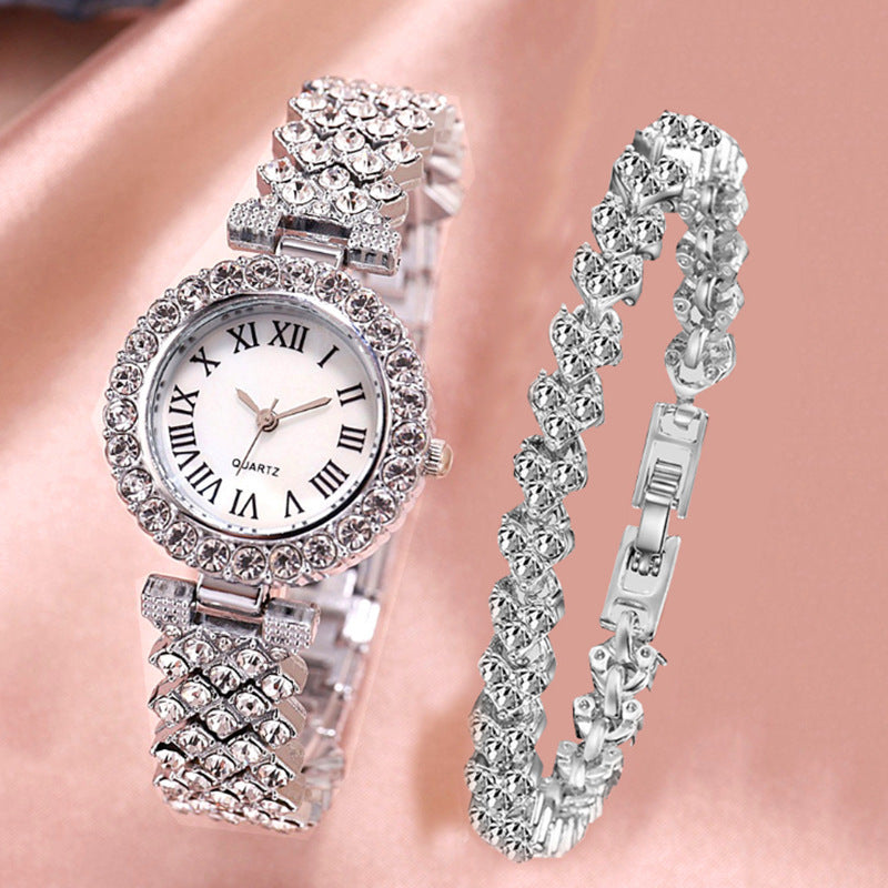 Joelle - Glamour Diamond Look Horloge  + Armband Set