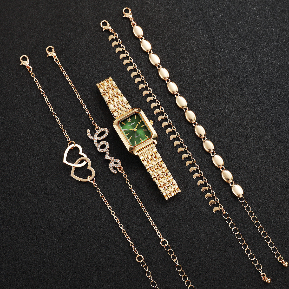 Andrea - Romantische Dameshorloge Set (5-Delig)