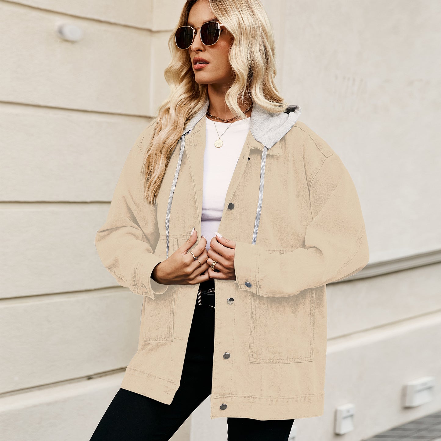 Simonna - Retro Losvallende Denim Zomer Jas