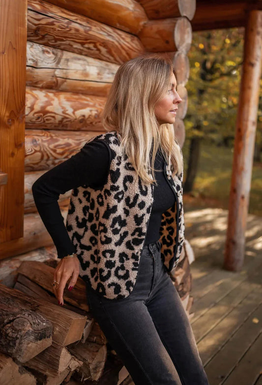 Eve - Panter Print Bodywarmer