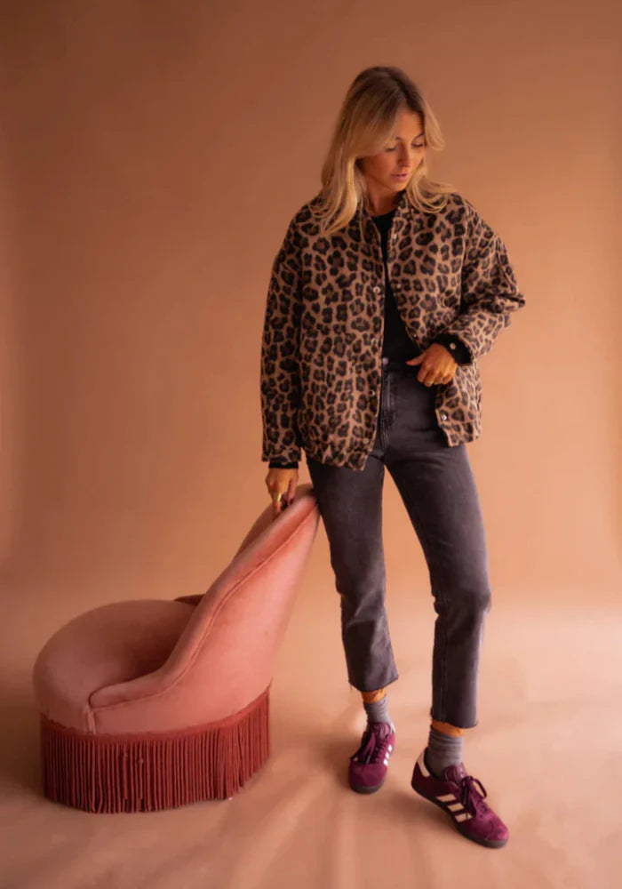 Lola - Luipaard-Print Bomberjack