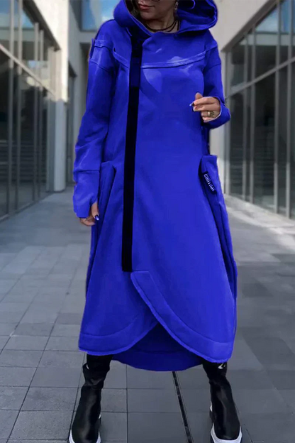 Malou - Lange Hoodie met Ritssluiting