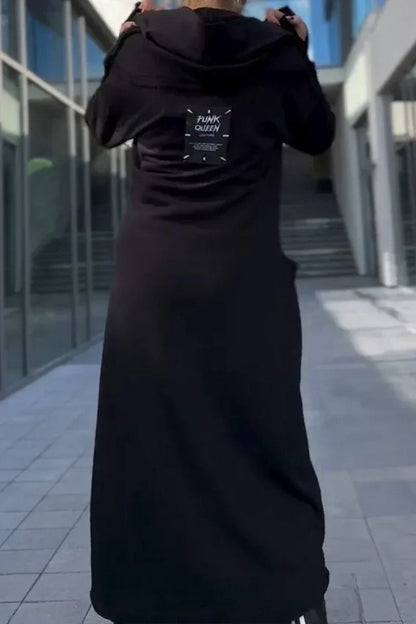 Malou - Lange Hoodie met Ritssluiting