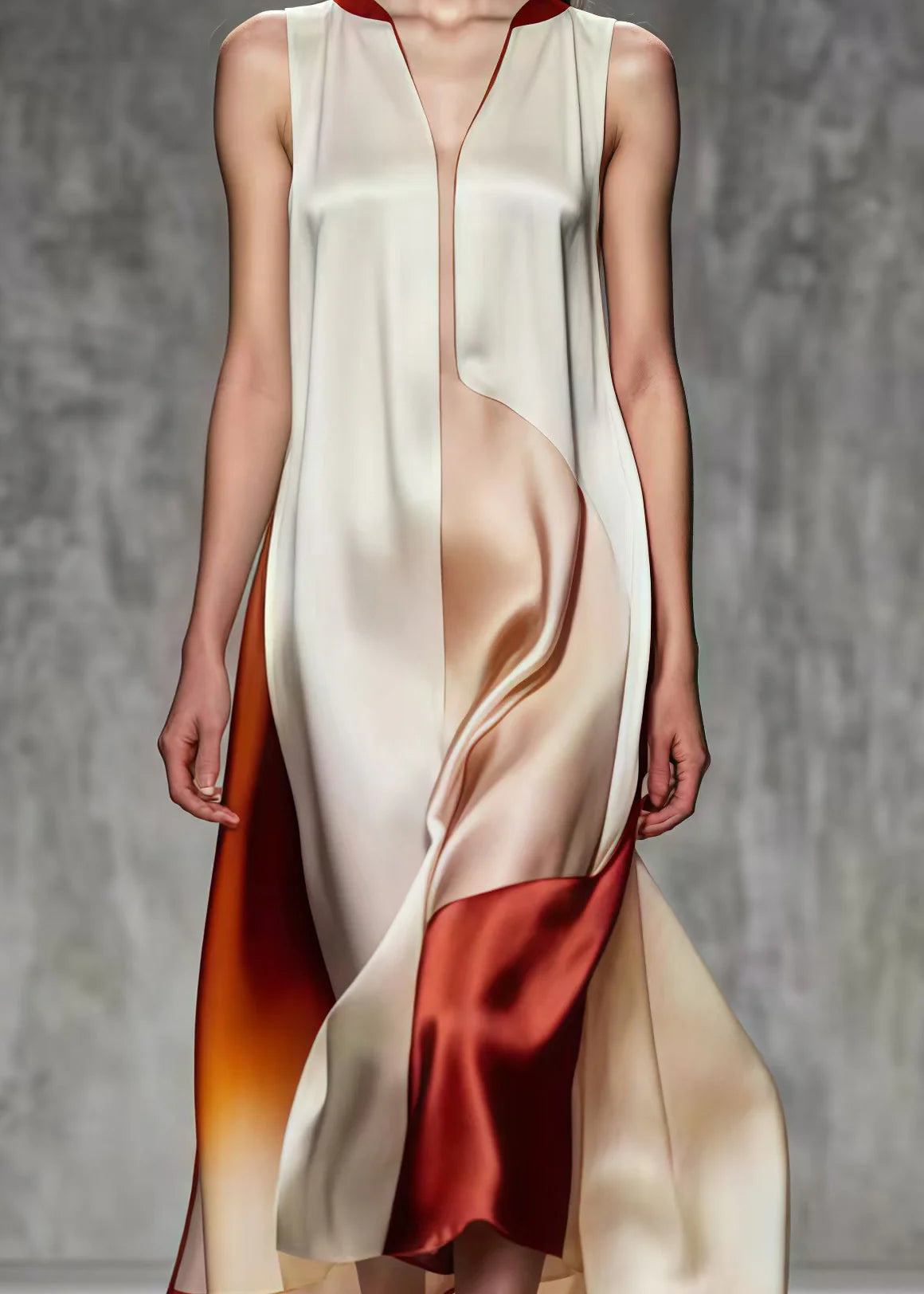 Nova - Elegante Zijde Maxi Jurk