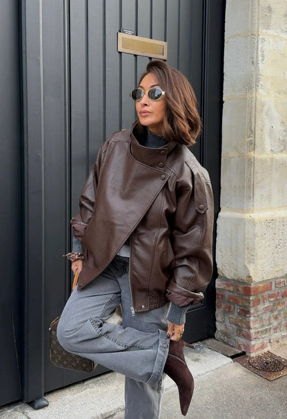 Alessia - Asymetrische Biker Jacket