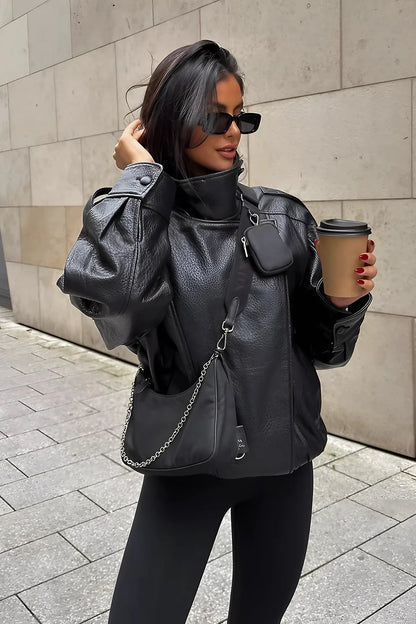 Alessia - Asymetrische Biker Jacket