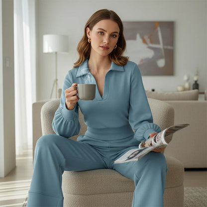 Yara - Damespak met Reversblouse & Wijde Broek