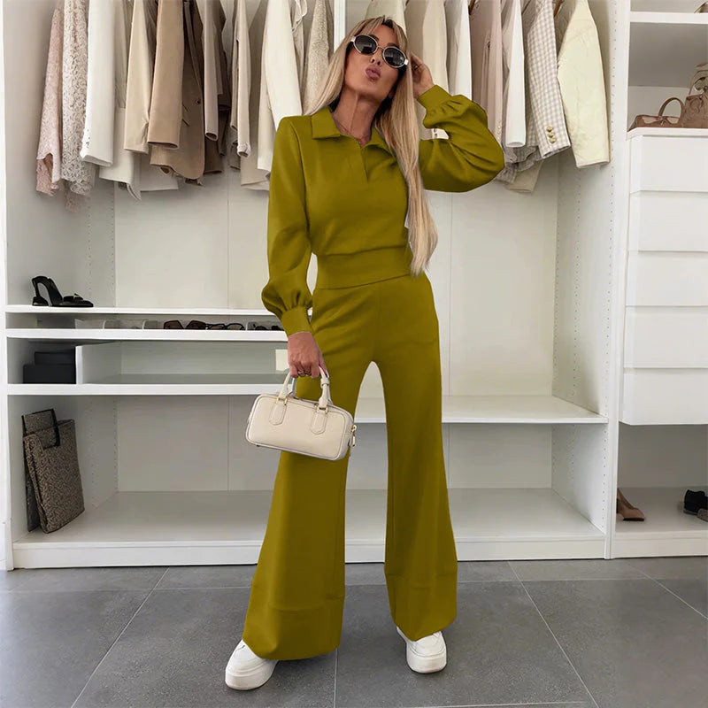 Yara - Damespak met Reversblouse & Wijde Broek